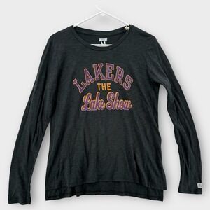 NWT Tailgate Shirt Womens Medium Lakers The Lake Show Spell‎ Out NBA Long Sleeve